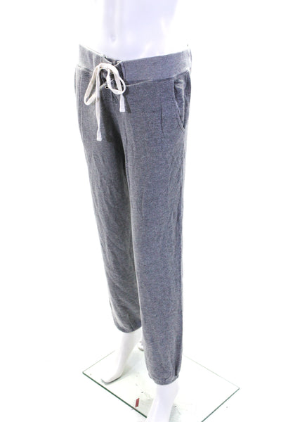 Monrow Womens High Rise Drawstring Sweatpants Gray Cotton Blend Size Medium