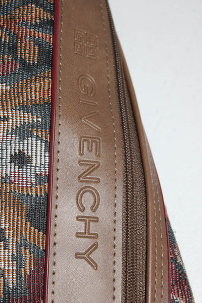 Givenchy Unisex Full Zipper Roll Up Garment Suit Case Bag Brown Multi Colored