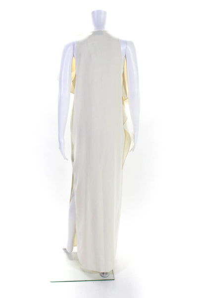 Black Label Womens Sleeveless Maxi Kaftan Dress Cream Size M