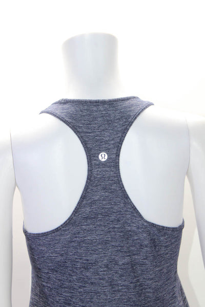 Lululemon Womens Stretch Scoop Neck Racerback Activewear Tank Top Blue Size M