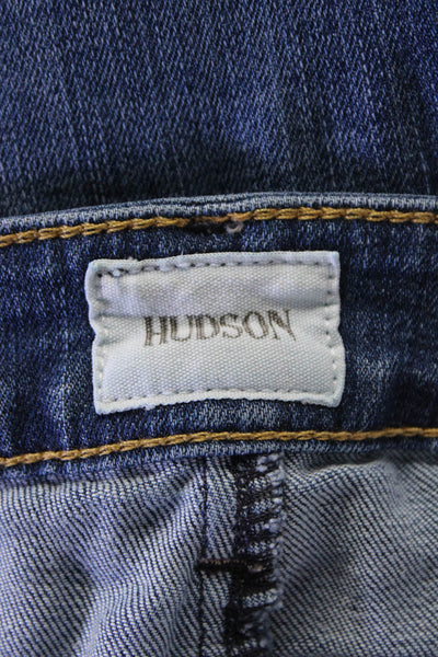 Hudson Womens Cotton Denim Five Pocket Low-Rise Tapered Jeans Blue Size 27