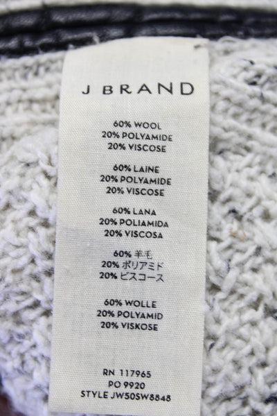 J Brand Womens Wool Blend Knit Pullover Turtleneck Sweater Top Beige Size M