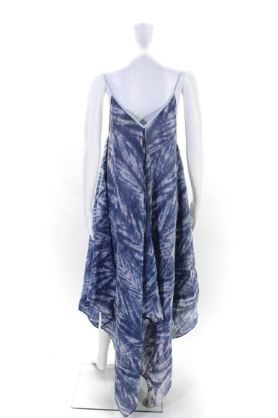 Roberta Roller Rabbit Womens Spaghetti Straps Asymmetric Tie Dye Dress One Size