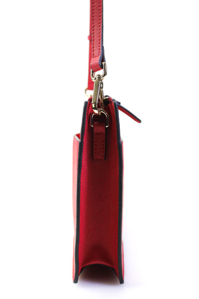 Brooks Brothers Red Fleece Womens Leather Detachable Crossbody Bag Red Size S