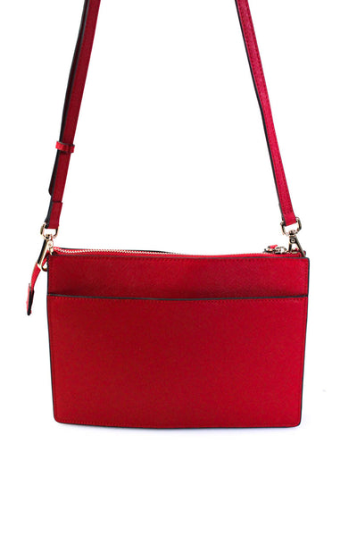 Brooks Brothers Red Fleece Womens Leather Detachable Crossbody Bag Red Size S