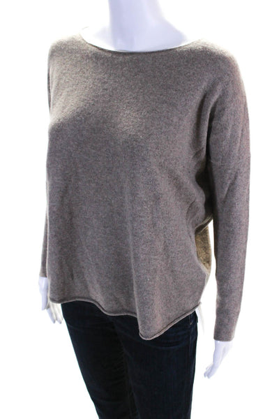 Vince Womens Long Sleeves Crew Neck Pullover Sweater Beige Wool Size Extra Small