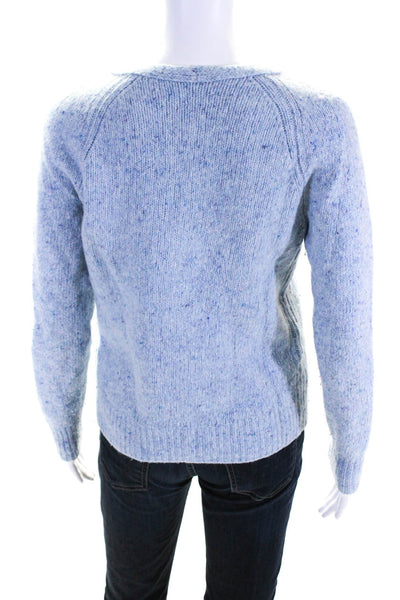 Vince Womens Long Sleeves V Neck Sweater Blue Wool Size Extra Extra Small