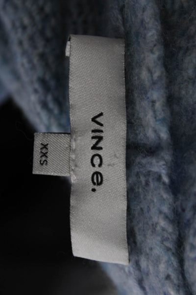 Vince Womens Long Sleeves V Neck Sweater Blue Wool Size Extra Extra Small