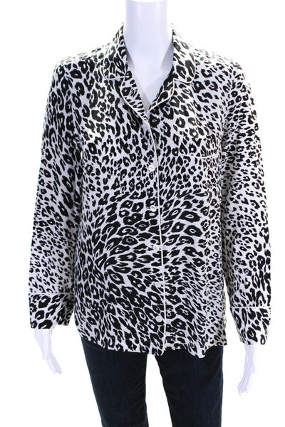 Equipment Femme Women's Long Sleeves Button Down Animal Print Shirt Size XS