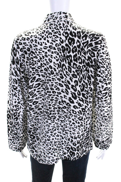 Equipment Femme Women's Long Sleeves Button Down Animal Print Shirt Size XS