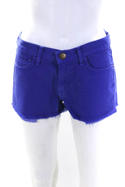 Current/Elliott Womens Low Rise Cutoff Boyfriend Denim Shorts Royal Blue Size 25