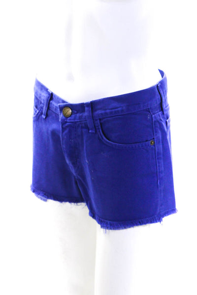 Current/Elliott Womens Low Rise Cutoff Boyfriend Denim Shorts Royal Blue Size 25