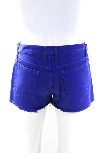 Current/Elliott Womens Low Rise Cutoff Boyfriend Denim Shorts Royal Blue Size 25