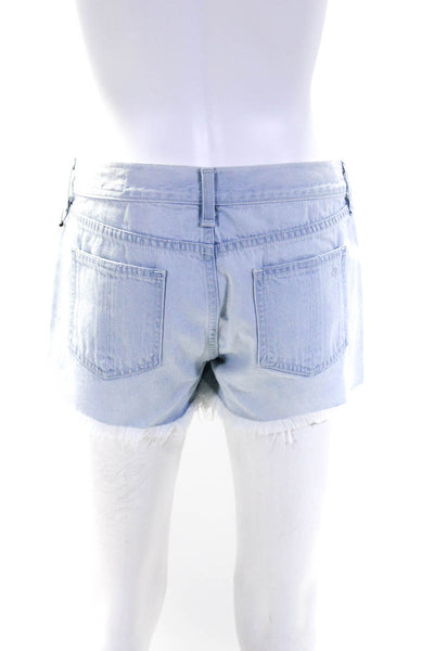 Rag & Bone Womens Low Rise Cutoff Denim Jean Shorts Light Blue Size 25