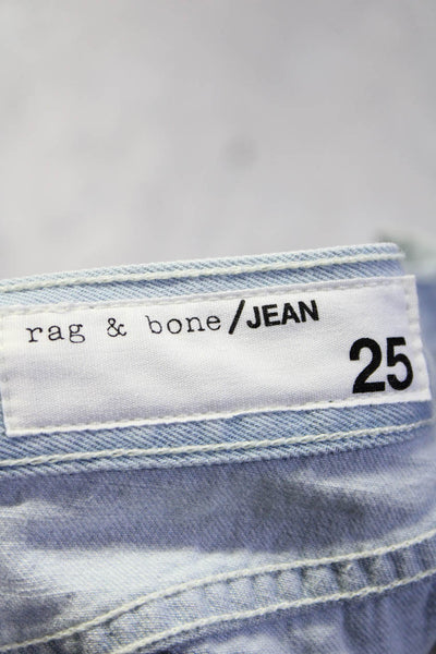 Rag & Bone Womens Low Rise Cutoff Denim Jean Shorts Light Blue Size 25