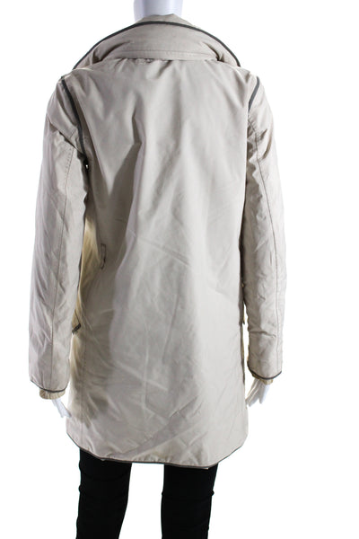 Prada Sport Womens Front Zip Collared Lightweight Jacket White Size Italian 38