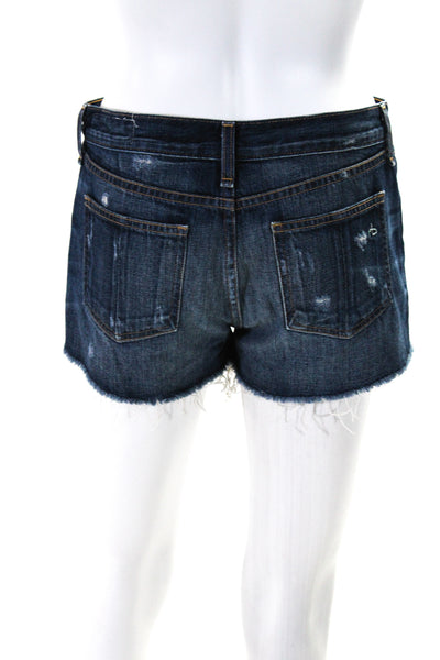 Rag & Bone Womens Low Rise Cutoff Distressed Denim Shorts Blue Size 26