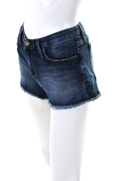 Free People Womens Low Rise Cutoff Denim Jean Shorts Blue Size 24