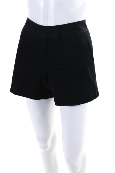 Theory Womens Cotton Twill Low Rise Notched Waist Mini Chino Shorts Black Size 4