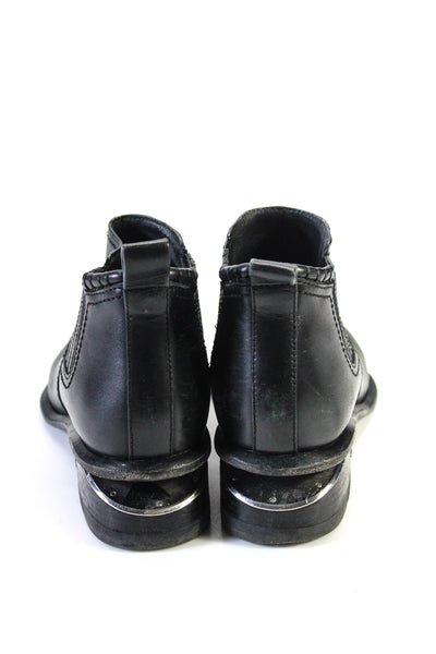 Alexander Wang Womens Leather Stretch Ankle Boots Black Size 38.5 8.5