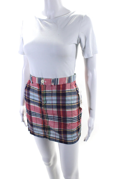 Ralph Lauren Sport Women's Button Closure Pockets Plaid Mini Skirt Size 4