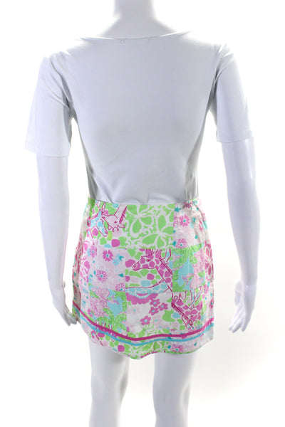 Lilly Pulitzer Women's Faux Wrap Floral Micro Mini Skort Size 0