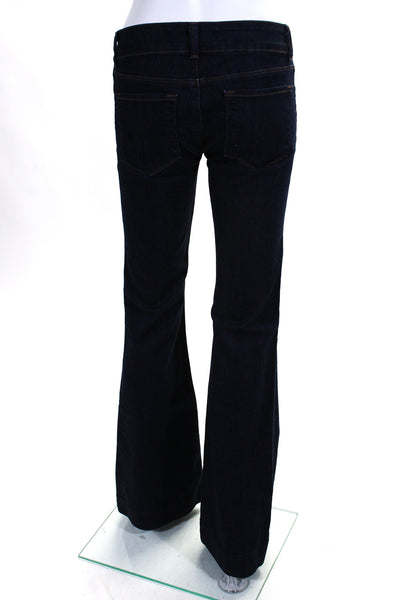 J Brand Womens Mid Rise Bell Bottom Flare Jeans Pants Dark Blue Size 28