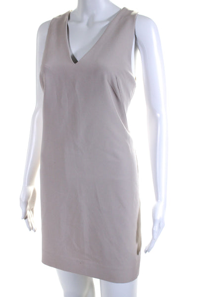 Milly Womens V Neck Sleeveless Shift Dress Light Pink Size 6