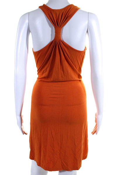 Calvin Klein Womens Racerback Jersey Mini Tank Dress Orange Size Medium