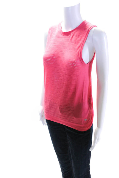 Lululemon Women's Round Neck Sleeveless Mesh Athletic Tank Top Pink Size S