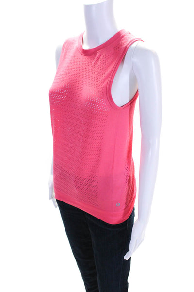 Lululemon Women's Round Neck Sleeveless Mesh Athletic Tank Top Pink Size S