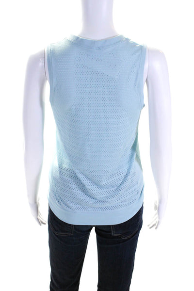 Lululemon Women's Round Neck Sleeveless Mesh Tank Top Blue Size S