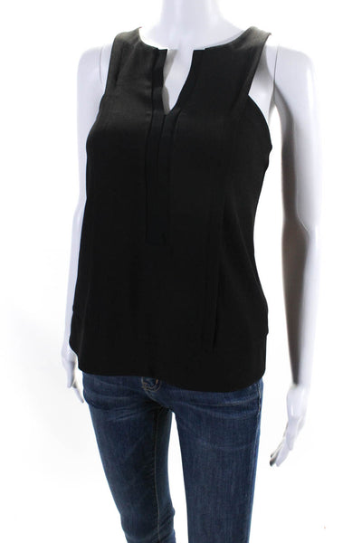 Cooper & Ella Women Sleeveless V Neck Keyhole Back Blouse Black Size S