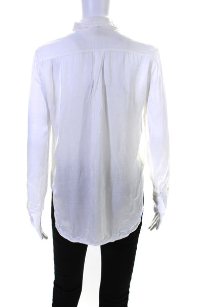 Denim & Supply By Ralph Lauren Womens Long Sleeve Lace Up Blouse White Size XS