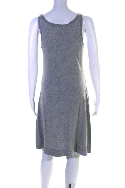 Pure DKNY Womens Cotton Scoop Neck Midi Sundress Gray Size 1