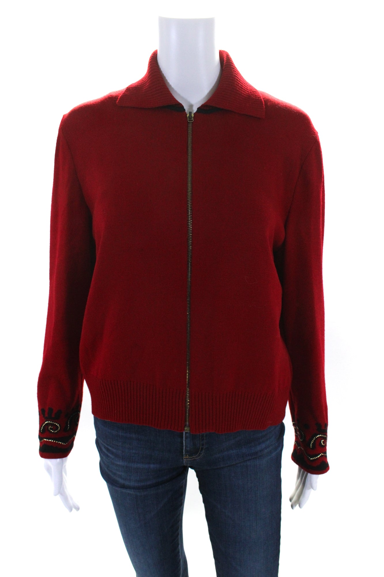 St John deals Collection by Marie Gray Full Zip Sweater