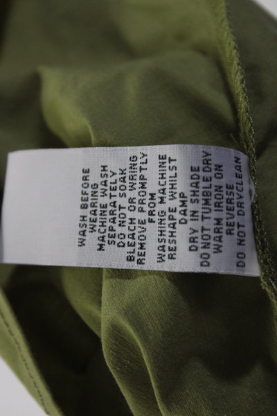 Foil Womens Cotton Back in Business Button Down Trapeze Dress Leaf Green Size 10