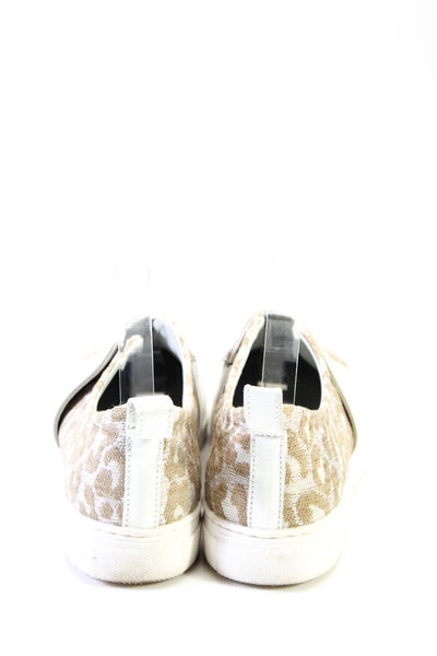 Barneys New York Womens Animal Print Elastic Round Toe Shoes Tan Size EUR36