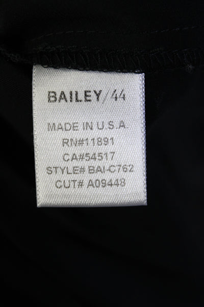 Bailey 44 Womens Black Ruffle Long Sleeve Button Down Blouse Top Size S