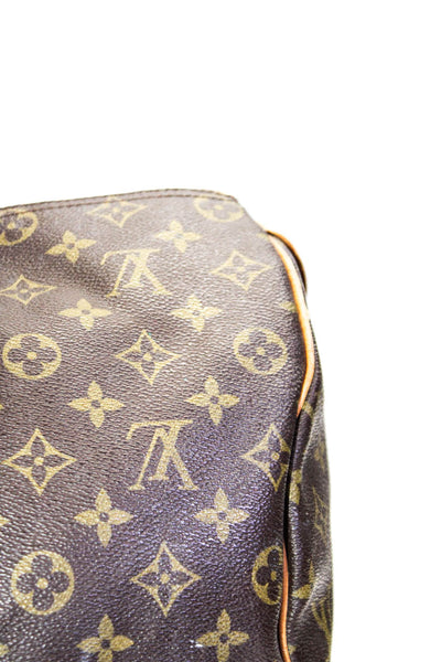 Louis Vuitton Womens Keepall Bandouliere Monogram 50 Duffel Handbag Brown