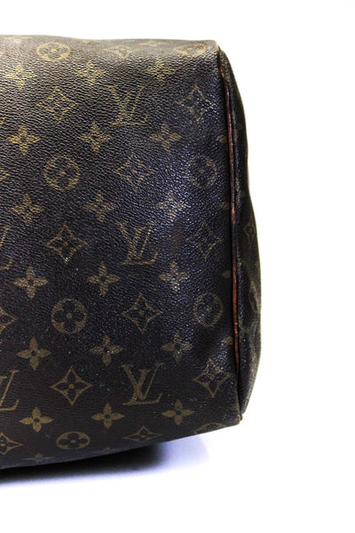 Louis Vuitton Womens Keepall Bandouliere Monogram 50 Duffel Handbag Brown