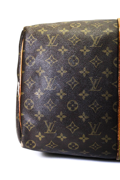 Louis Vuitton Womens Keepall Bandouliere Monogram 50 Duffel Handbag Brown