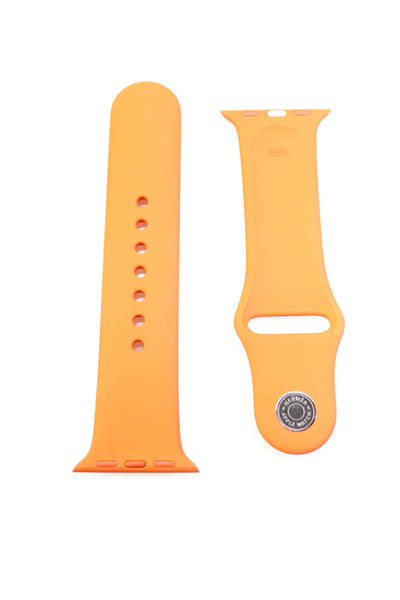 Hermes x Apple 38mm Silicone Rubber Smart Watch Band Orange