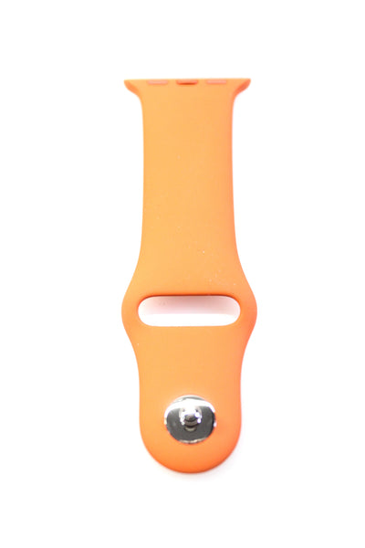 Hermes x Apple 38mm Silicone Rubber Smart Watch Band Orange