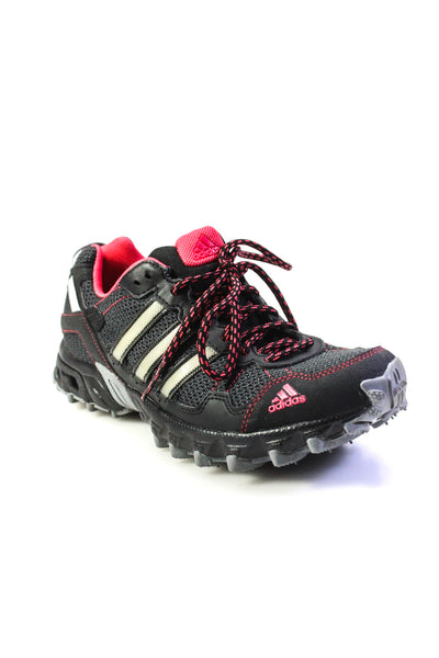 Adidas Womens AdiWear Leather Trim Mesh Cleats Sneakers Black Pink Gray Size 8.5