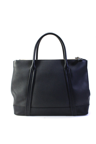 Anya Hindmarch Womens Large Ebury Grain Leather Tassel Tote Handbag Navy Blue