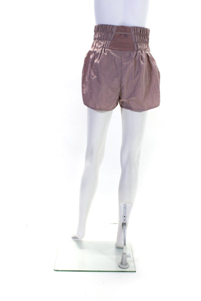 FP Movement Womens Mauve High Waisted Lined Mini Active Shorts Size L