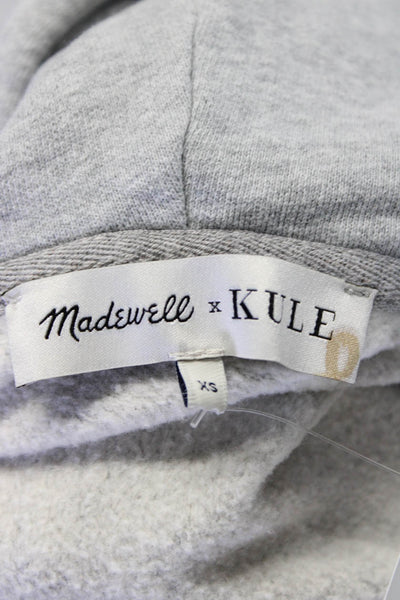 Madewell x Kule Womens Pullover O Well Hoodie Sweater Gray Cotton Size XS