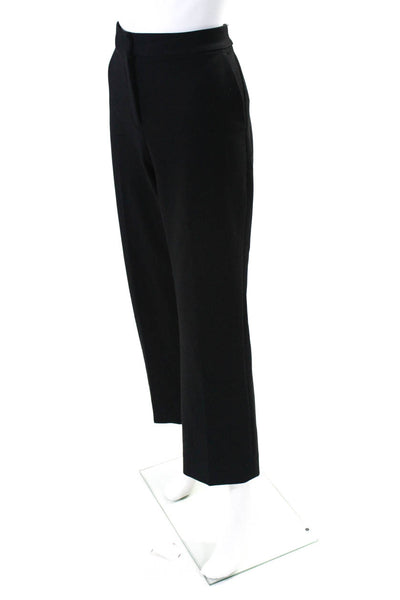 J Crew Women's Hook Closure Flat Front Straight Leg Dress Pant Black Size 14