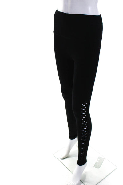 Spiritual Gangster Womens High Rise Cutout Leggings Black Size S